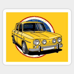 French classic saloon with french flag background Sticker